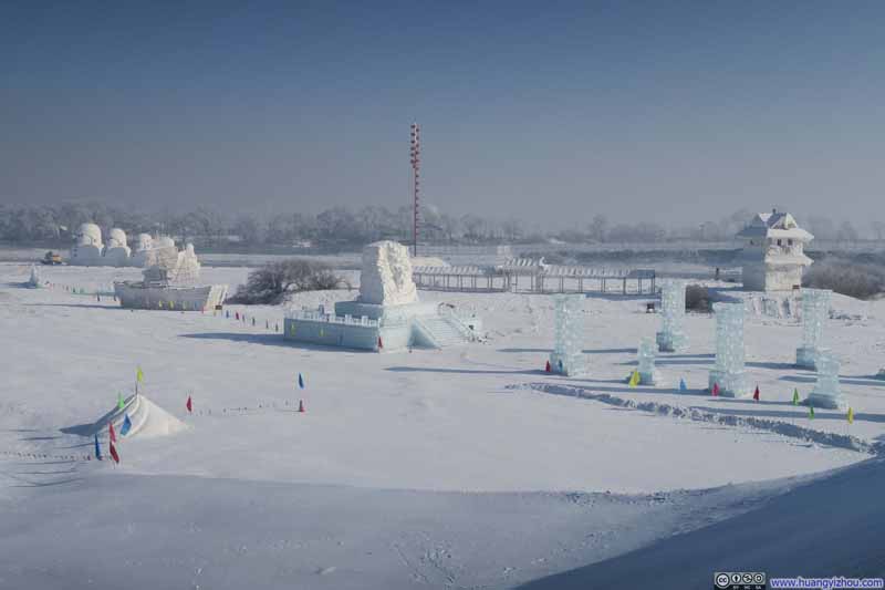 雾凇岛上面的冰雪世界公园