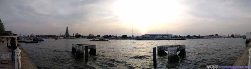 Sunset over Chao Phraya River