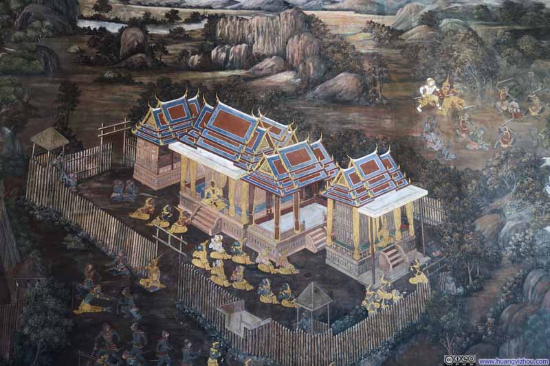 玉佛寺里面的一些壁画