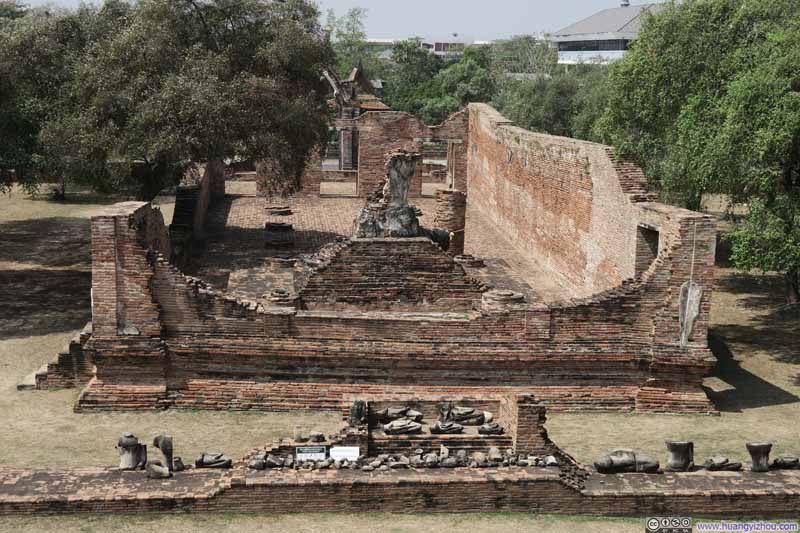 Wat Rat Praditthan，俯视的场景