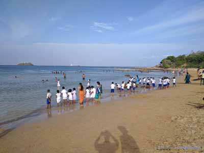 School Children at Marble Beach