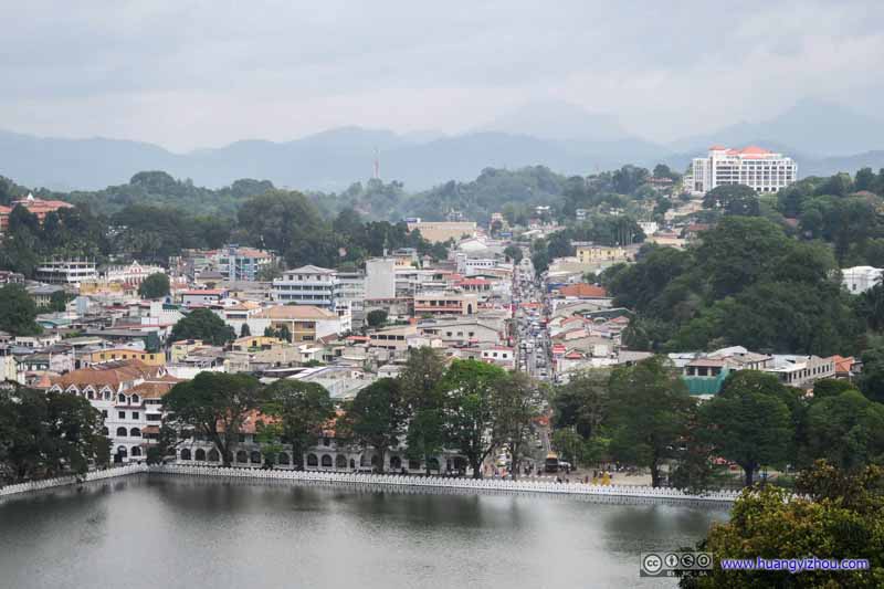 Bogambara Lake and Main Street of Kandy