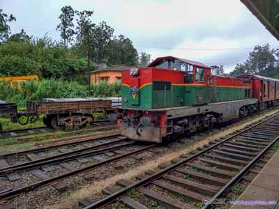 Train at Ambewela Railway Station