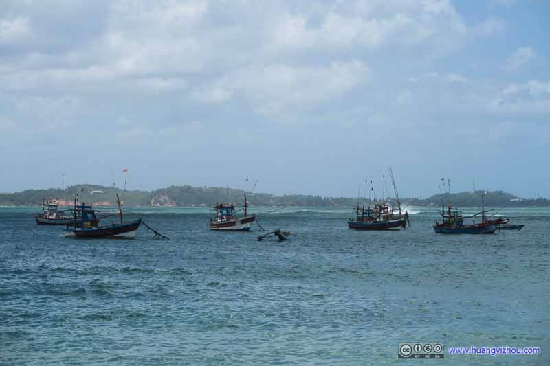 Fishing Boats in Weligama Bay