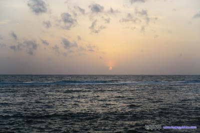 Sunset over Indian Ocean