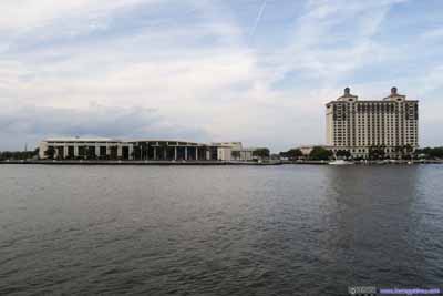 Convention Center and Hotel across River