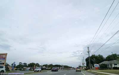 Florida State Route 50 in Titusville Suburb