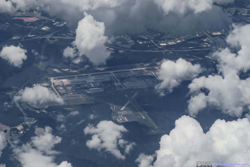 Raleigh-Durham Airport behind Clouds