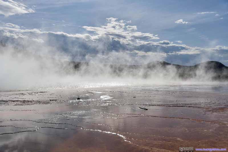 Steam from Grand Prismatic Spring