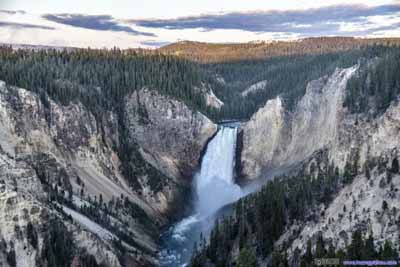 Lower Yellowstone Falls at Dawn