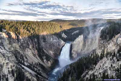 Lower Yellowstone Falls at Dawn