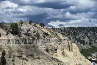Cliff across Yellowstone River