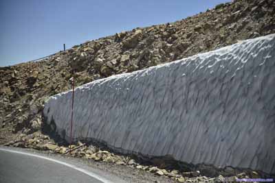 Snow Wall by Road