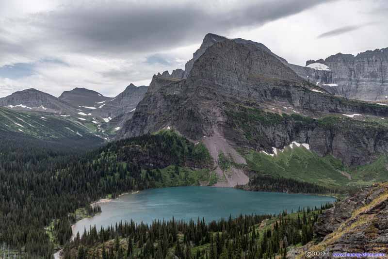 Grinnell Lake among Mountains