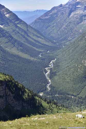 McDonald Creek between Mountains
