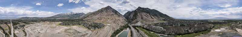 Aerial View at the Entrance of American Fork Canyon