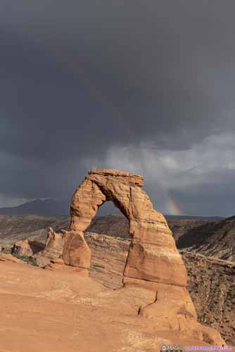 Rainbow over Delicate Arch