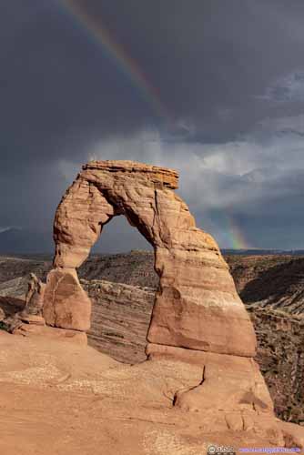 Rainbow over Delicate Arch
