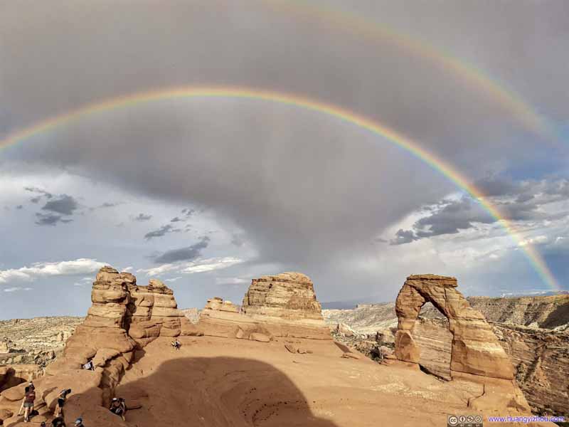 Double Rainbow over Delicate Arch