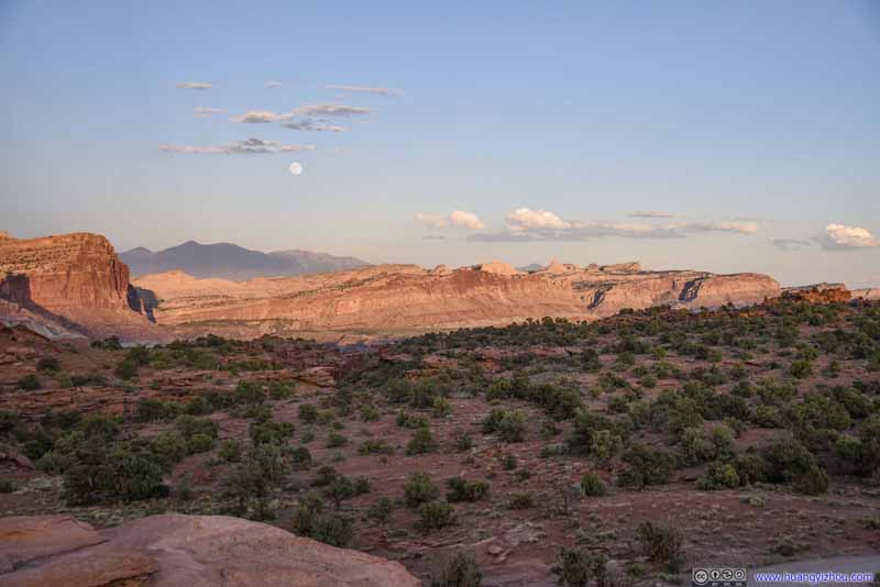 Moon over Capitol Reef