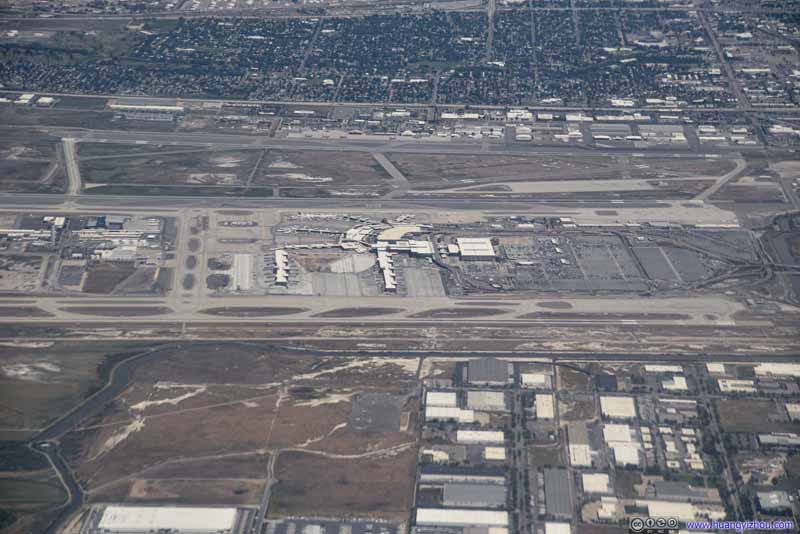 Distant Salt Lake City Airport