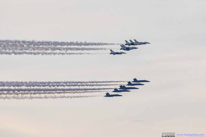Navy Blue Angel and Air Force Thunderbird Flyover