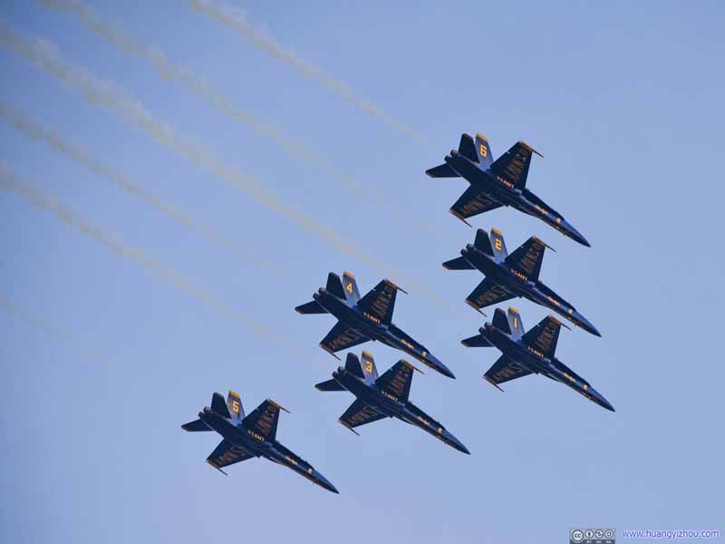 Navy Blue Angel Flyover