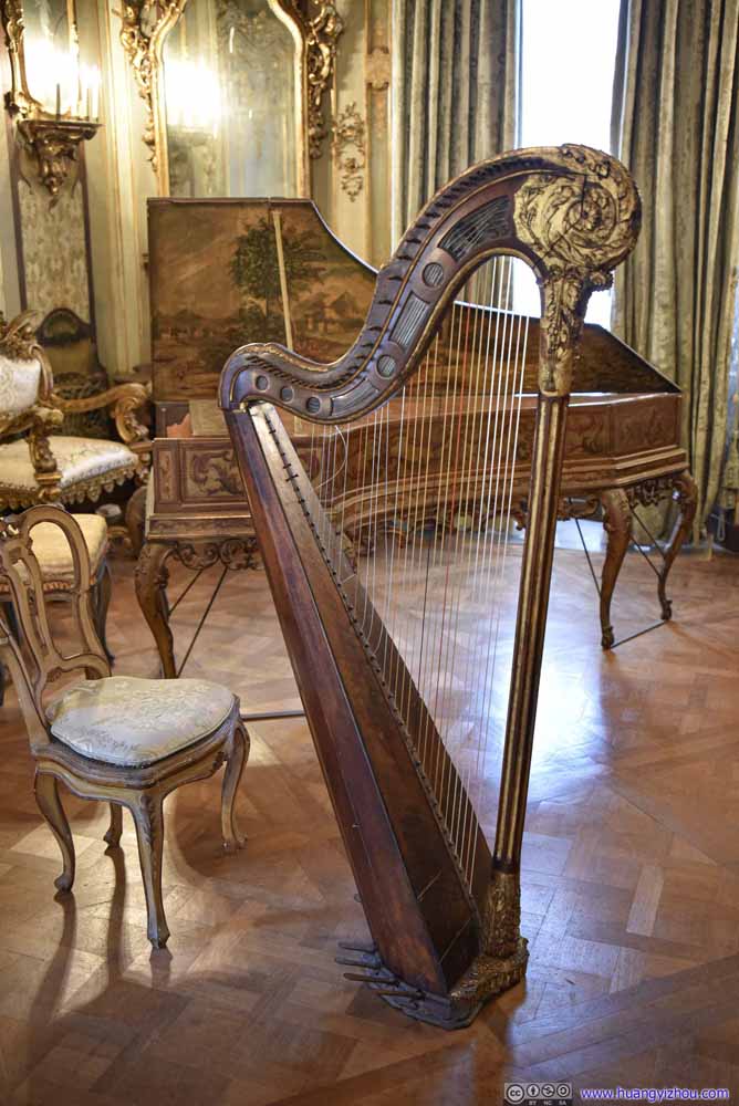 Harp in Musical Room