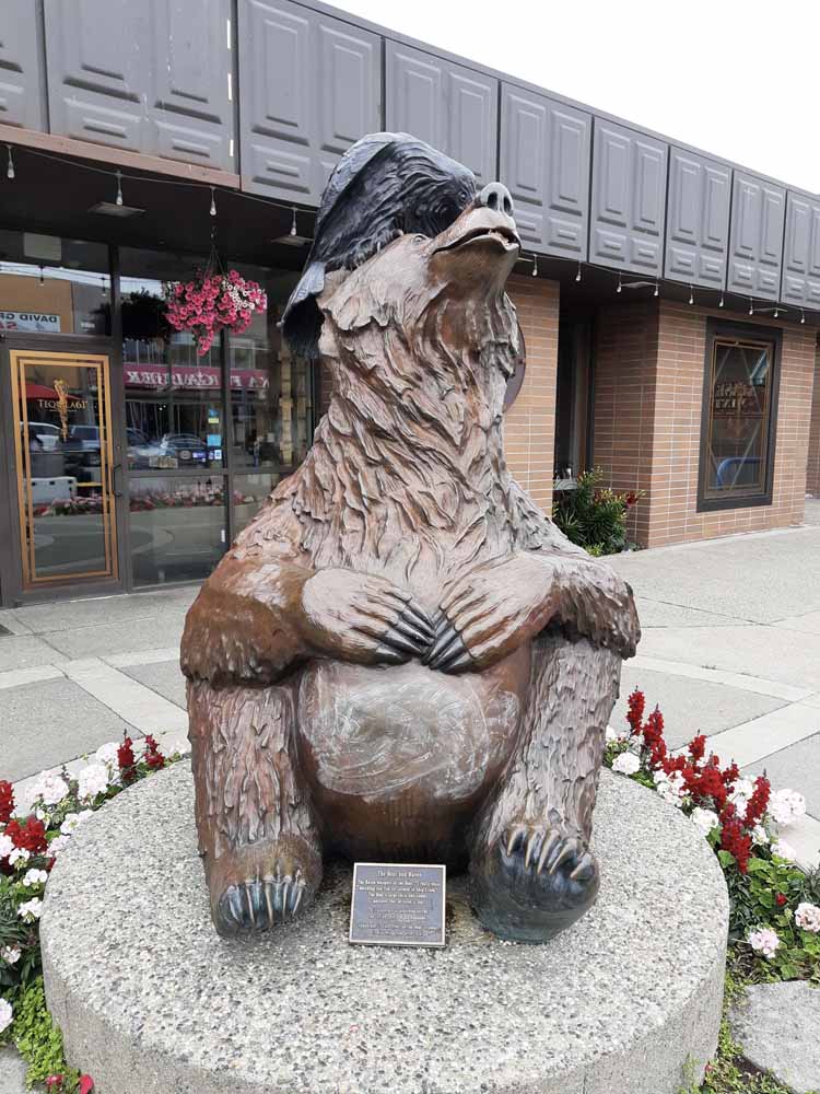 Bear and Raven Sculpture