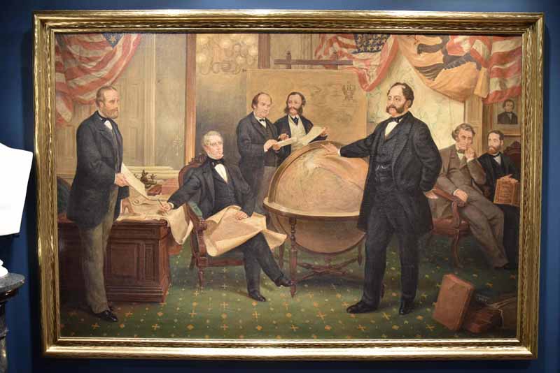 Painting of Russia Selling Alaska to United States