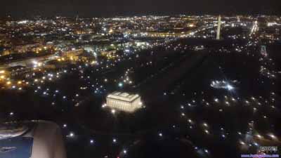 City lights of Washington DC