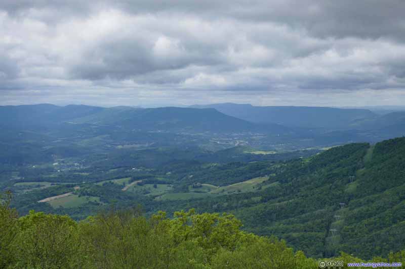 Fields and Mountains from Bald Knob