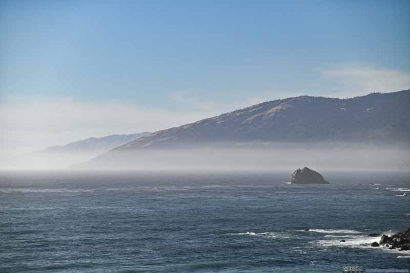 Distant Coastline in Fog