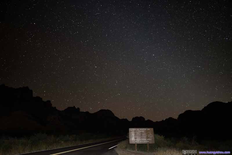 Starry Sky at Chisos Mountain Entrance