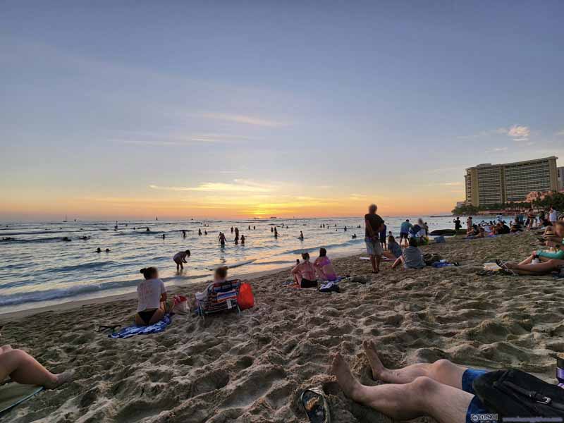 Sunset at Waikīkī Beach