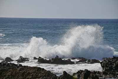 Waves Pounding Shoreline