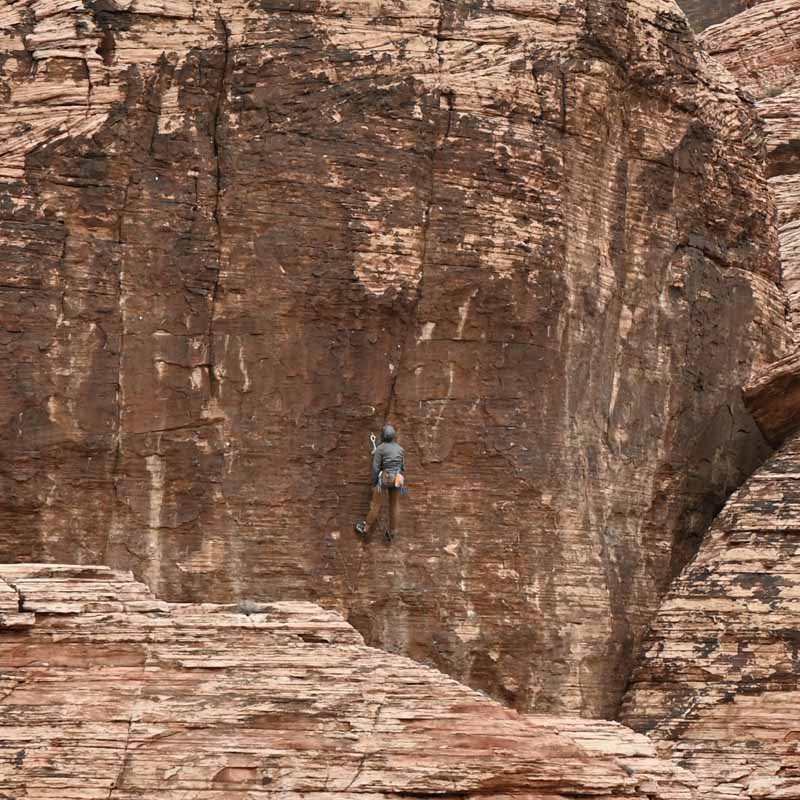 Climber at Calico Rocks
