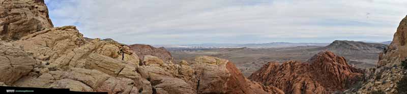 Rocks and Distant City from Calico View