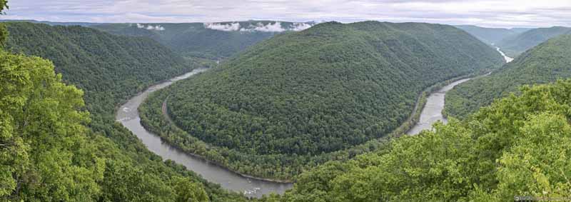 View of New River Gorge from Grandview Overlook