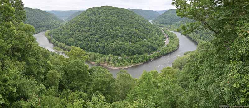 View of New River Gorge from Concho Rim Overlook