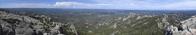 View from Black Elk Peak towards the North