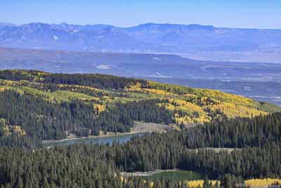 Lakes and Distant West Elk Mountains