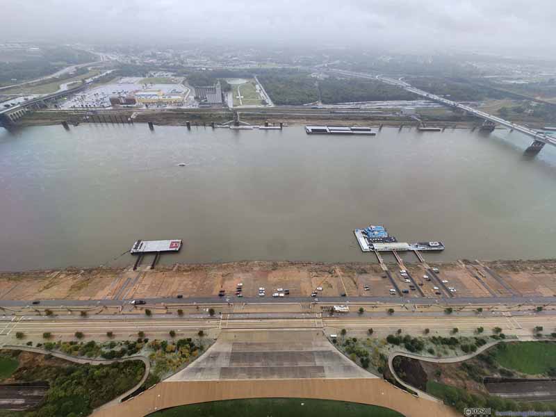 Mississippi River from Gateway Arch