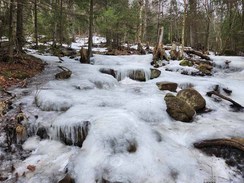 Flowing Ice along Trail