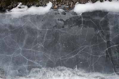 Patterns of Frozen Ice on Lower Cascade Lake