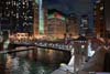 Chicago River at Night