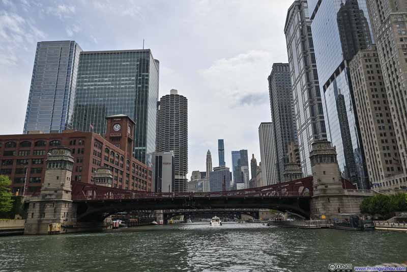 Buildings along Chicago River