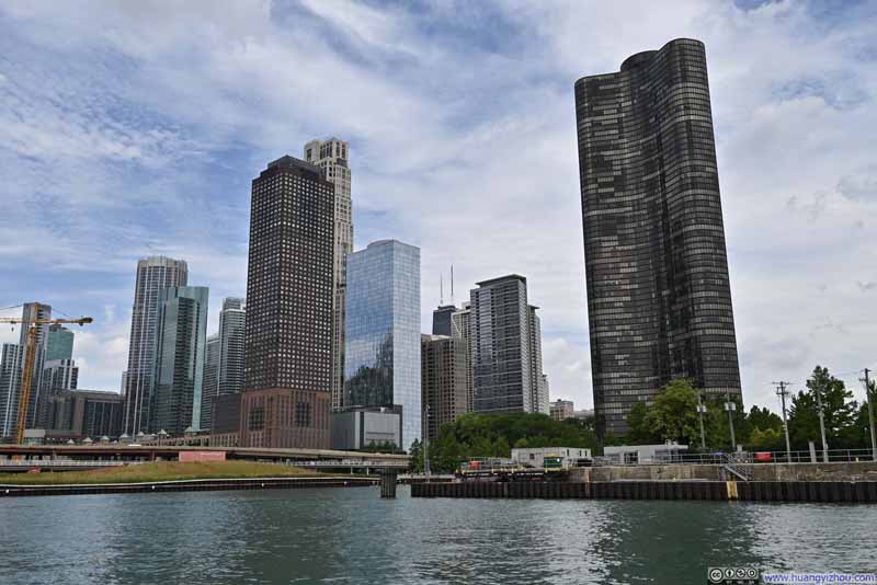 Buildings along Lake Michigan Waterfront