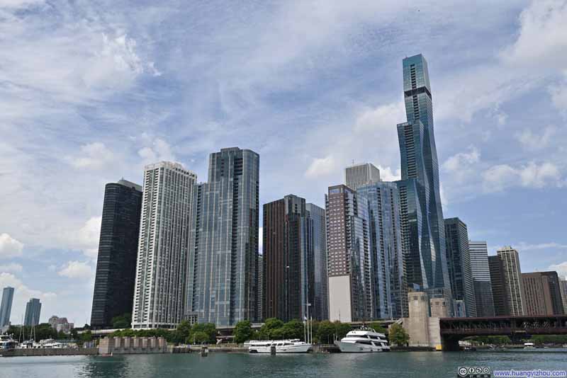 Buildings along Lake Michigan Waterfront