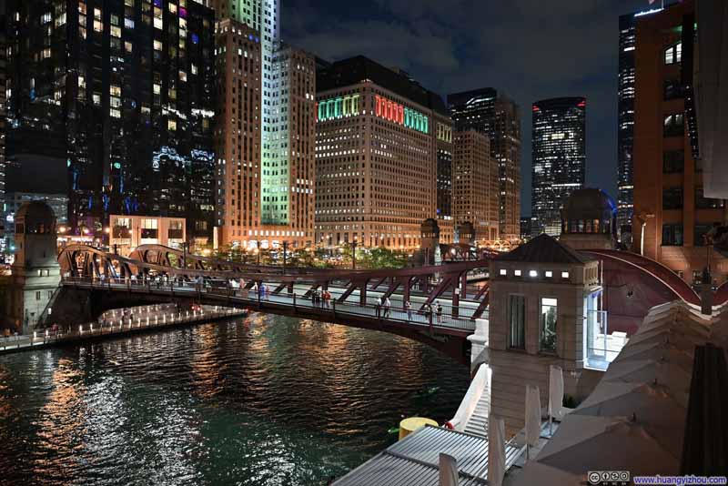 Chicago River at Night